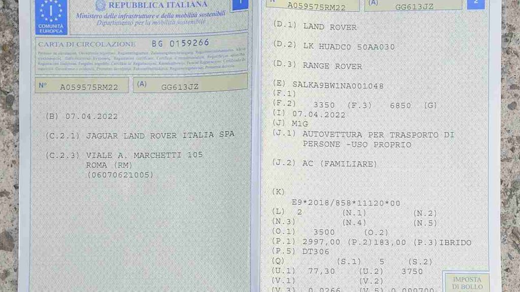 Libretto di circolazione, controlla subito questa voce: se c’è questa dicitura sono 600€ di multa