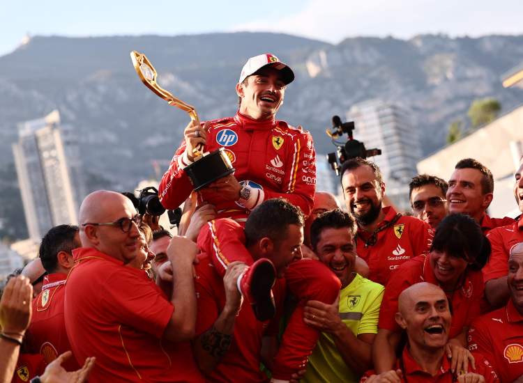 Charles Leclerc, vincitore del Gran Premio di Monaco - fonte Ansa Foto - solomotori.it